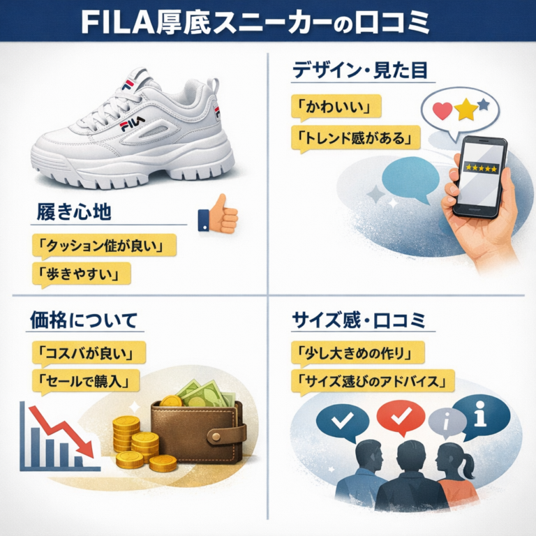 FILA厚底スニーカーの口コミ】盛れ具合や履き心地についてもチェック 