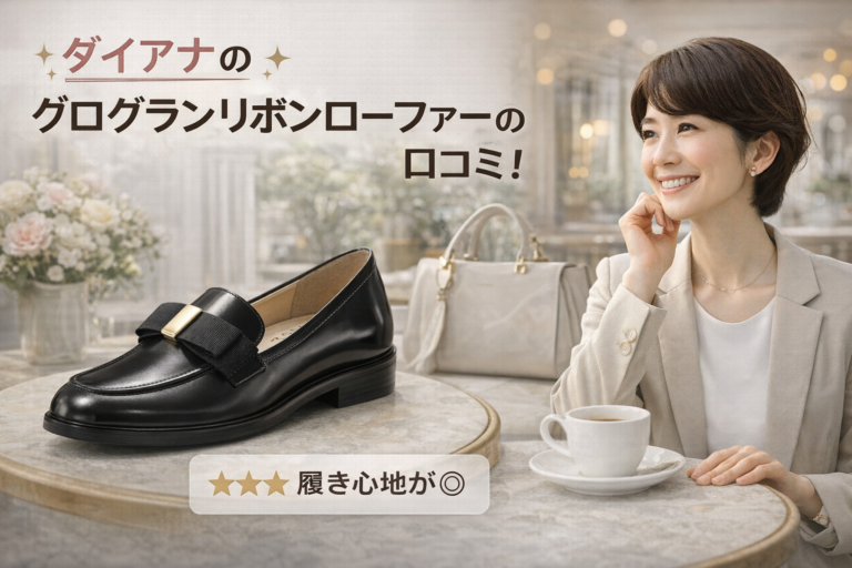 ダイアナのグランリボンローファーの口コミアイキャッチ画像